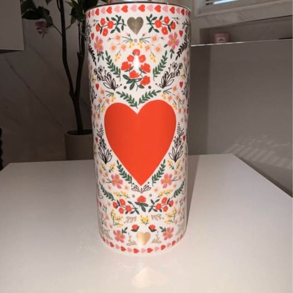 Rifle Paper Company Floral Heart Design Vase